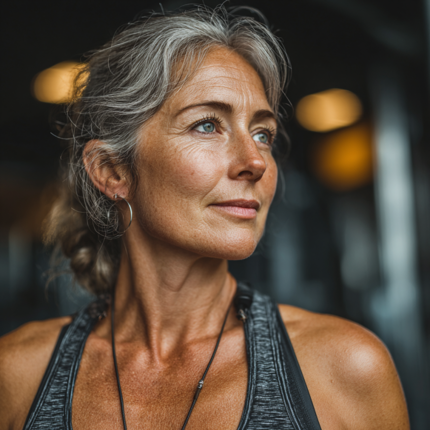 Активні літні люди займаються фітнесом